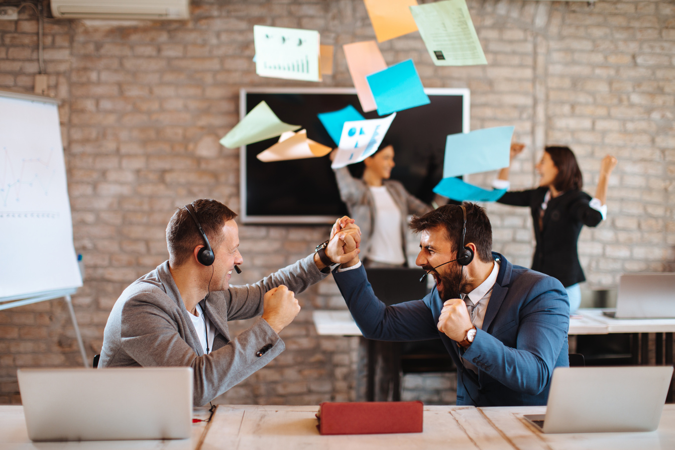 Customer service successful teamwork